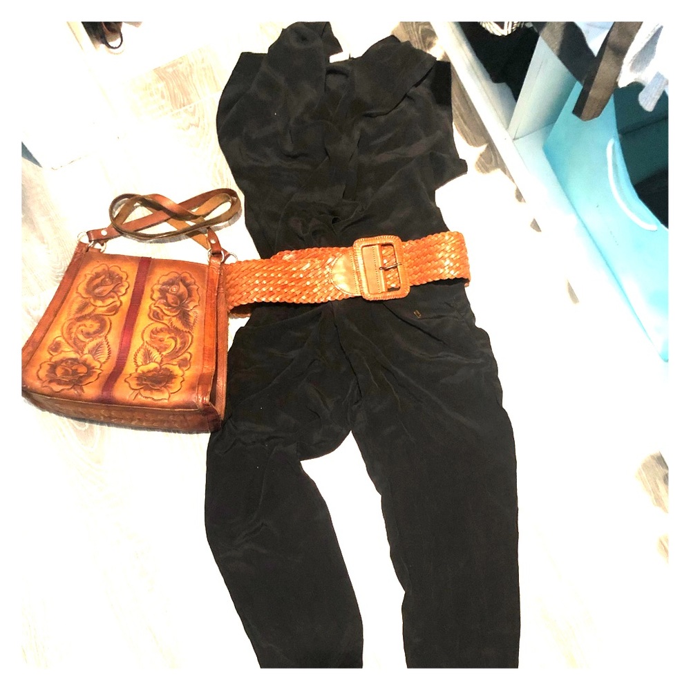 Silk pants romper